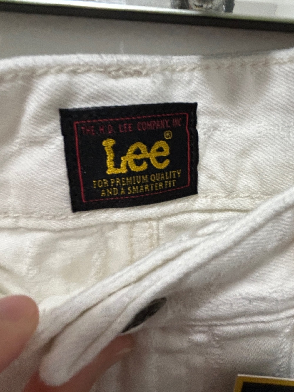 Lee Heritage White Straight Leg Mid Rise Jeans Size 2 NWT 100% Cotton - Picture 4 of 10